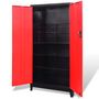 Voir la diapositive 2 : VIDAXL Armoire a outils avec 2 portes Acier 90x40x180 cm Noir et rouge