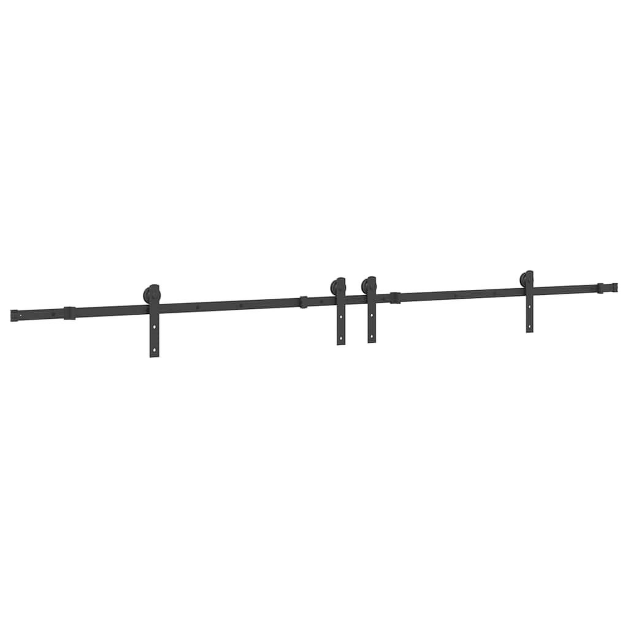 Voir la diapositive 2 : VIDAXL Kit de quincaillerie de porte coulissante 305 cm acier noir