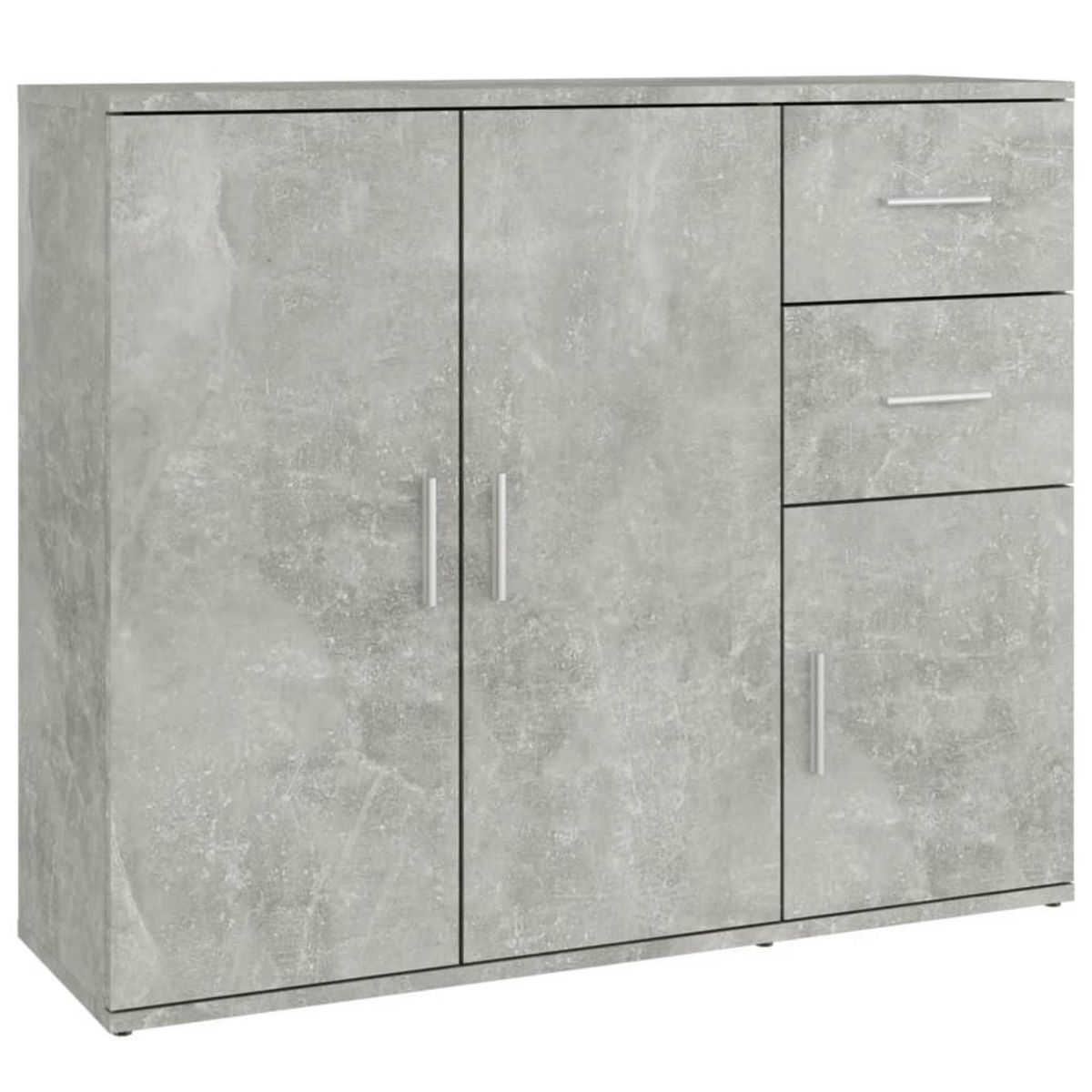 VIDAXL Buffet Gris beton 91x29,5x75 cm Bois d'ingenierie