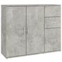 Voir la diapositive 2 : VIDAXL Buffet Gris beton 91x29,5x75 cm Bois d'ingenierie