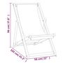 Voir la diapositive 6 : VIDAXL Chaise de plage pliable Bois de teck solide rouge