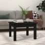Voir la diapositive 1 : VIDAXL Table basse Noir 45x45x30 cm Bois massif de pin