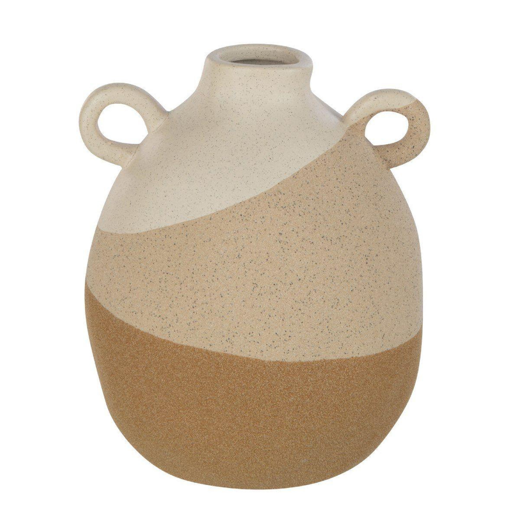 J-LINE Vase à oreilles  charley  19cm beige