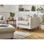 BEST MOBILIER Flamingo - fauteuil en velours. Coloris disponibles : Bleu, Beige, Gris, Vert, Orange, Noir