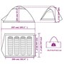 Voir la diapositive 6 : VIDAXL Tente de camping a dome 4 personnes tissu occultant impermeable
