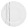 Voir la diapositive 1 : SECRET DE GOURMET Lot de 6 Assiettes Plates  Lignes  27cm Blanc
