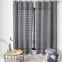 Voir la diapositive 3 : TOILINUX Rideau en coton recyclé BAYA - 140 x 240 cm - Gris foncé