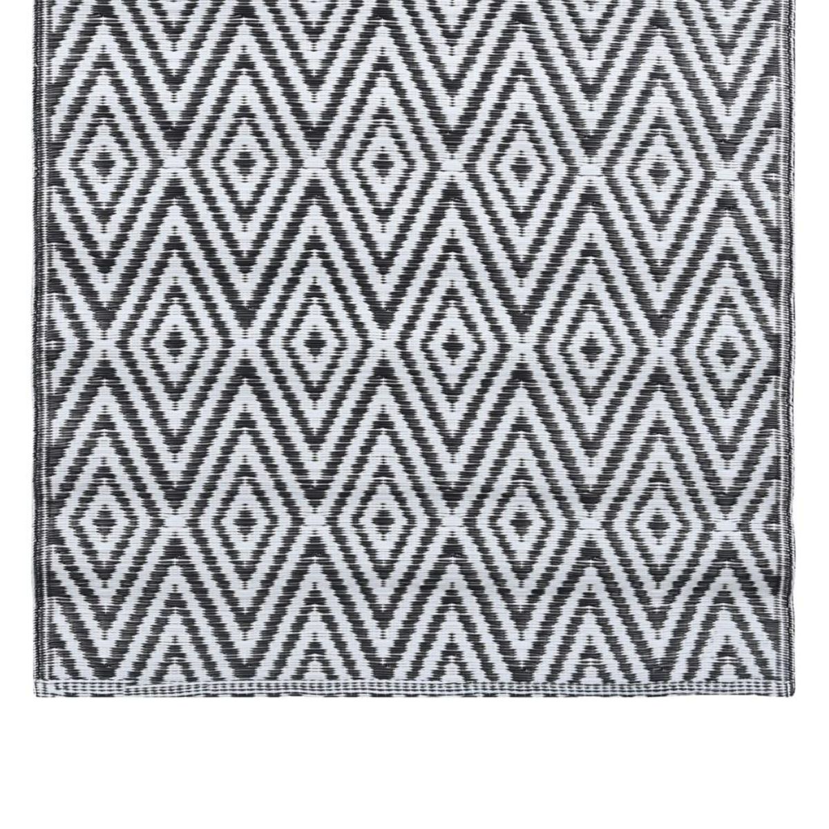 VIDAXL Tapis d'exterieur ARAKIL Blanc et noir 190x290 cm PP