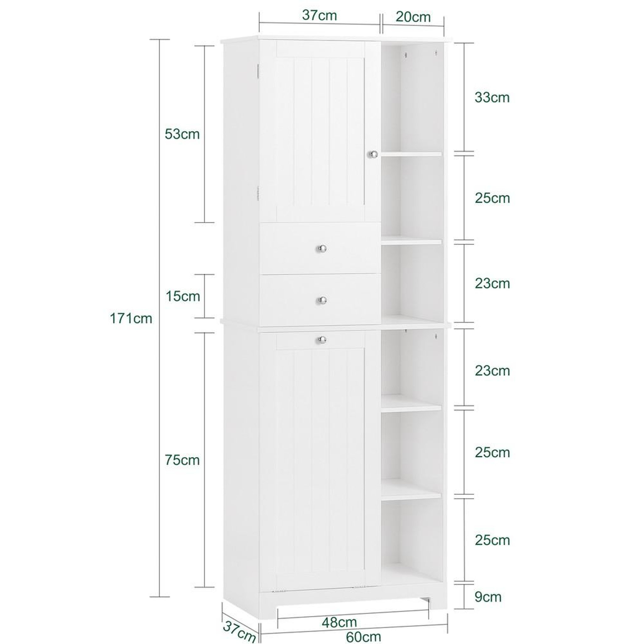 Voir la diapositive 3 : SOBUY SoBuy - Colonne De Salle De Bain à 3 tiroirs - Nordique - BZR104