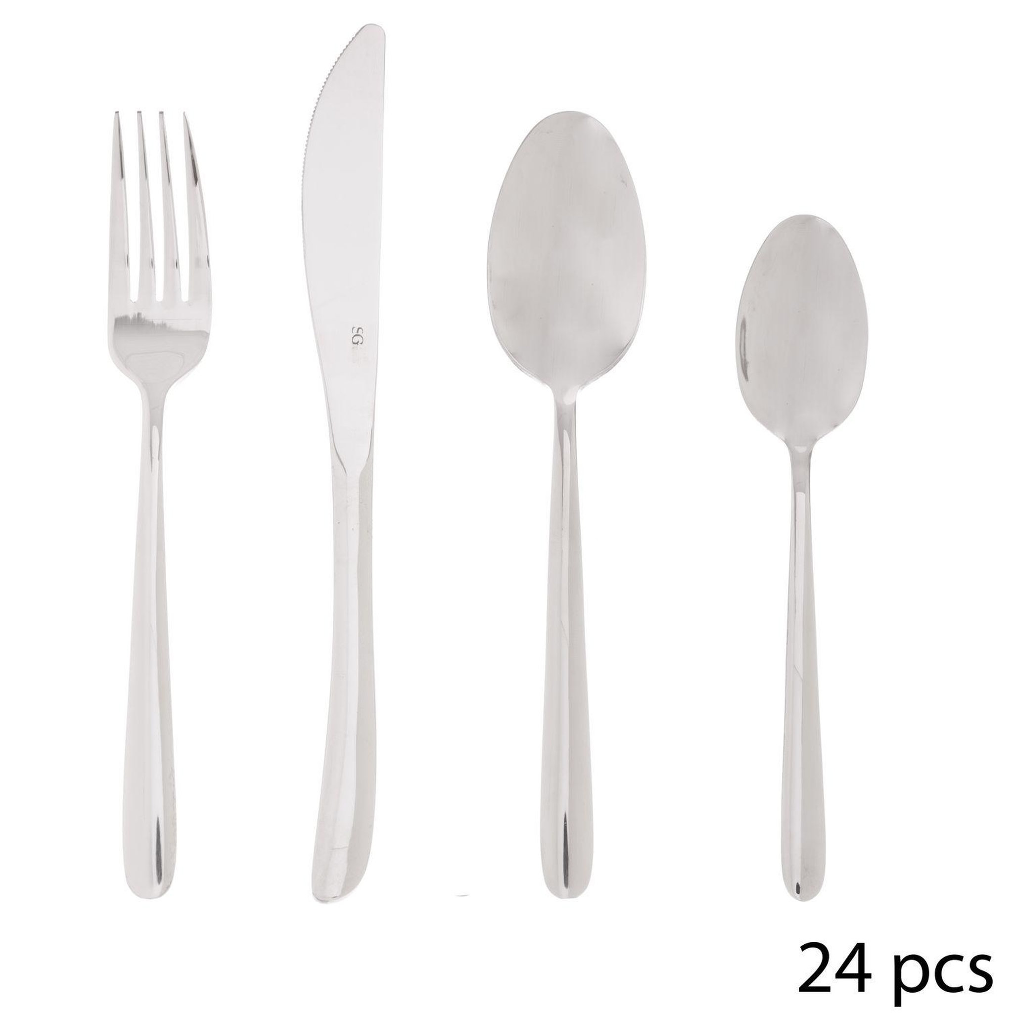 SECRET DE GOURMET Ménagère 24 pièces Orba - Inox