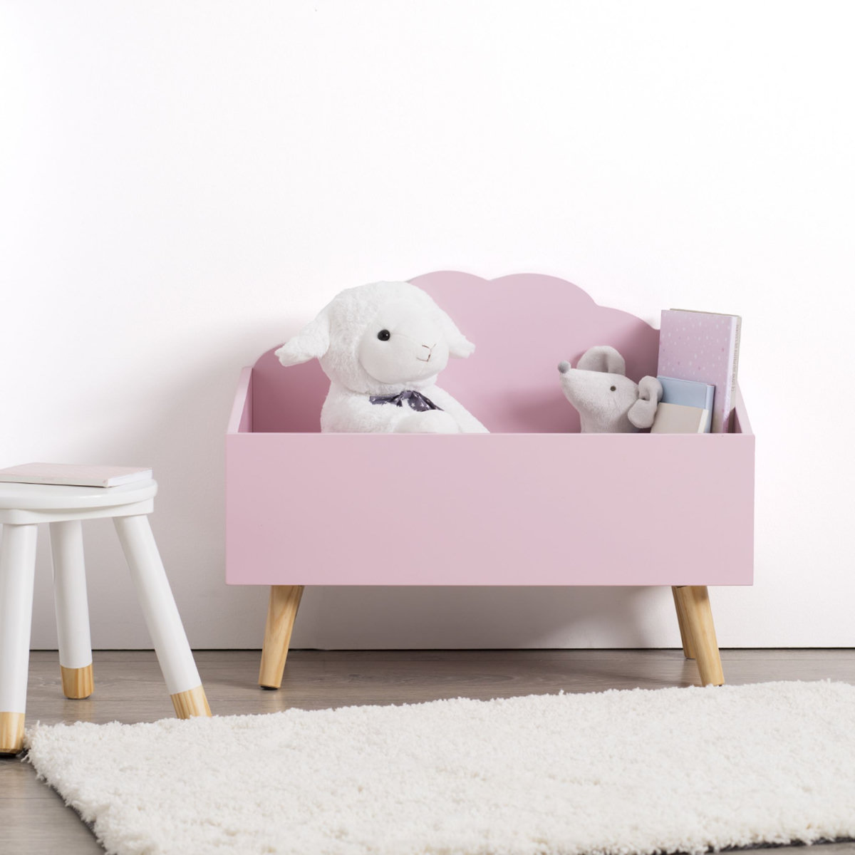 ATMOSPHERA Coffre de rangement enfant en bois CLOUDY