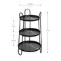 Voir la diapositive 5 : Paris Prix Table d'Appoint 3 Niveaux Déco  Regina  72cm Noir