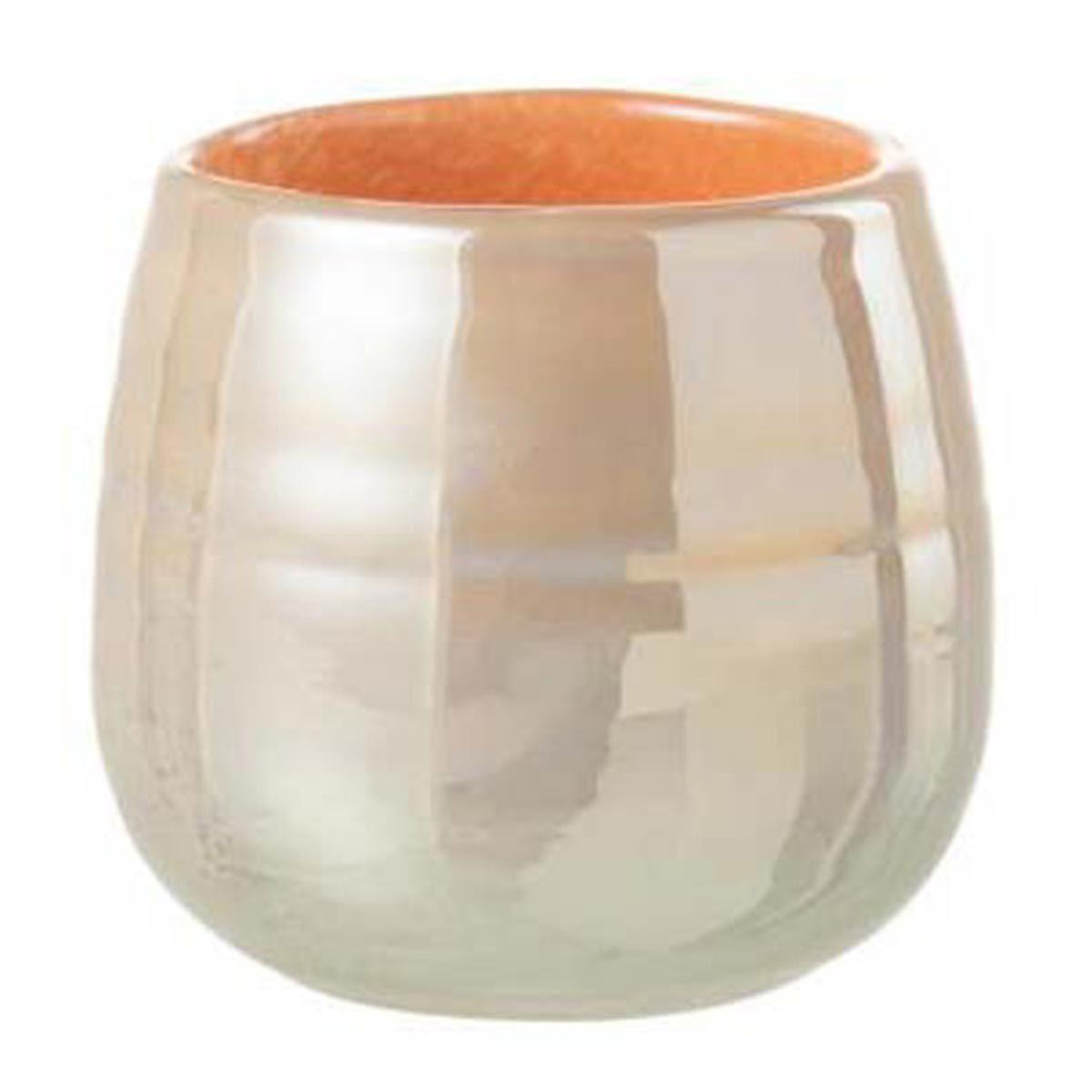 J-LINE Vase design en verre  juliette  11cm orange & rose