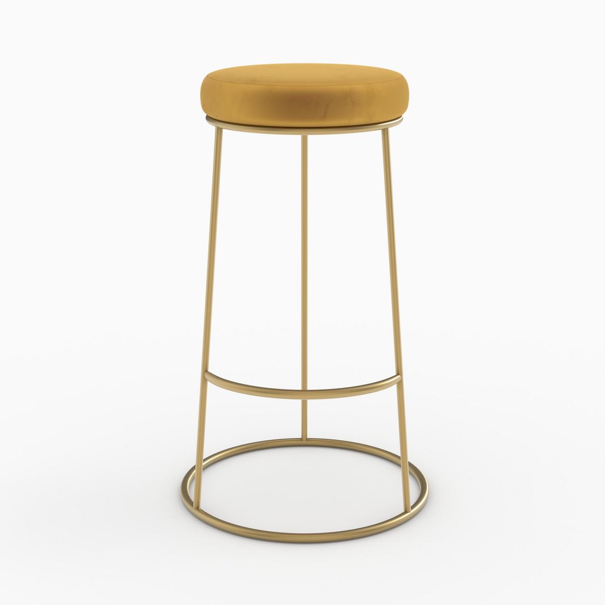 Rendez vous déco Lot de 2 tabourets de bar 73 cm en velours noir - Kendal