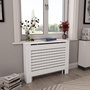 Voir la diapositive 1 : VIDAXL Cache-radiateur Blanc 112x19x81,5 cm MDF