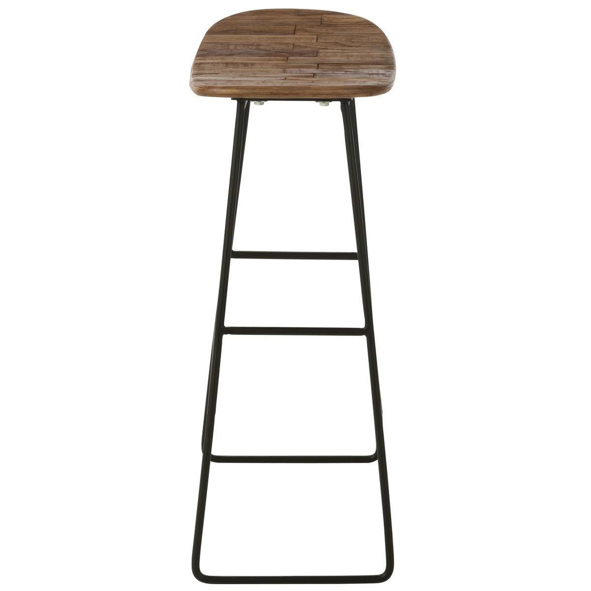 Voir la diapositive 4 : J-LINE Tabouret de bar en bois  teck  74cm naturel