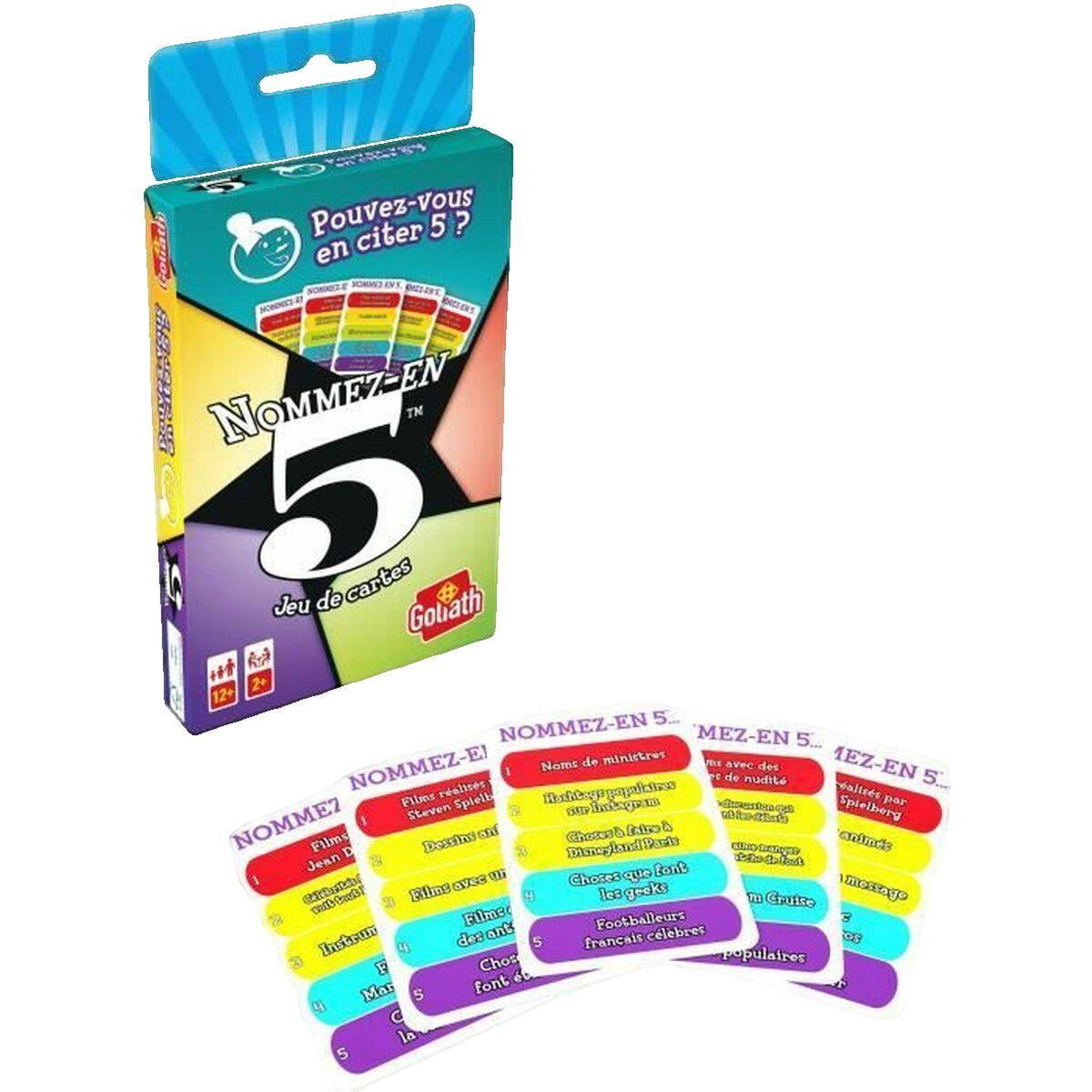 Voir la diapositive 2 : GOLIATH Jeu de cartes Goliath Nommez-en 5 multicolore