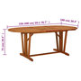 Voir la diapositive 6 : VIDAXL Table de jardin 200x100x75 cm Bois d'eucalyptus solide