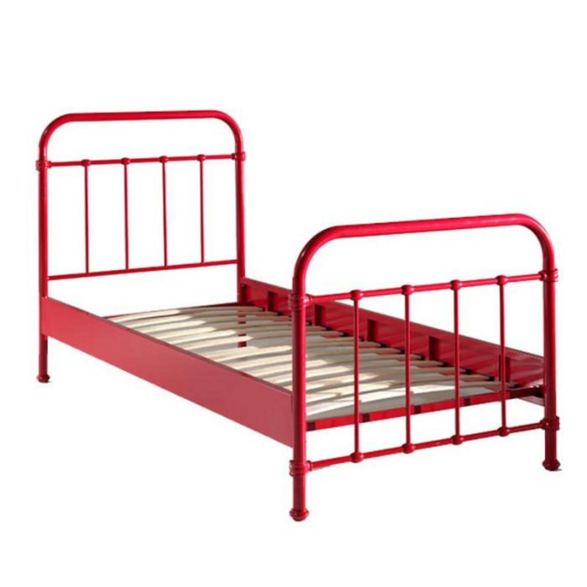 Paris Prix Lit Enfant Métal  New York  90x200cm Rouge