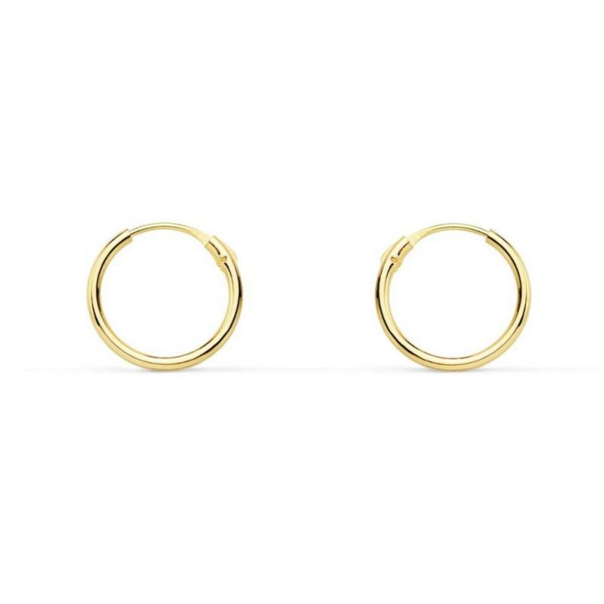 L'ATELIER D'AZUR Boucles d'Oreilles Créoles Or 18 Carats 750/000 Jaune - 1cm