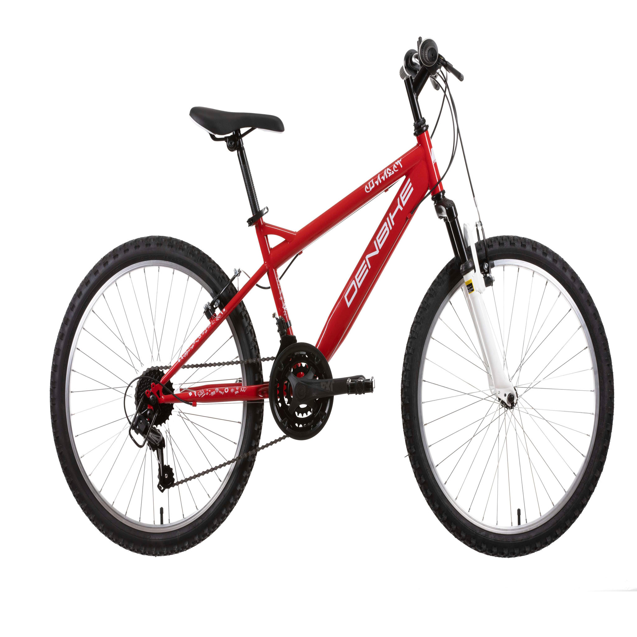 Vélo enfant - VTT 24'' Rigide Mixte   Denbike   pour enfant de 130 à 160 cm - 18 Vitesses - Fourche Télescopique - Dérailleur Shimano TY21 - Freins V-brake
