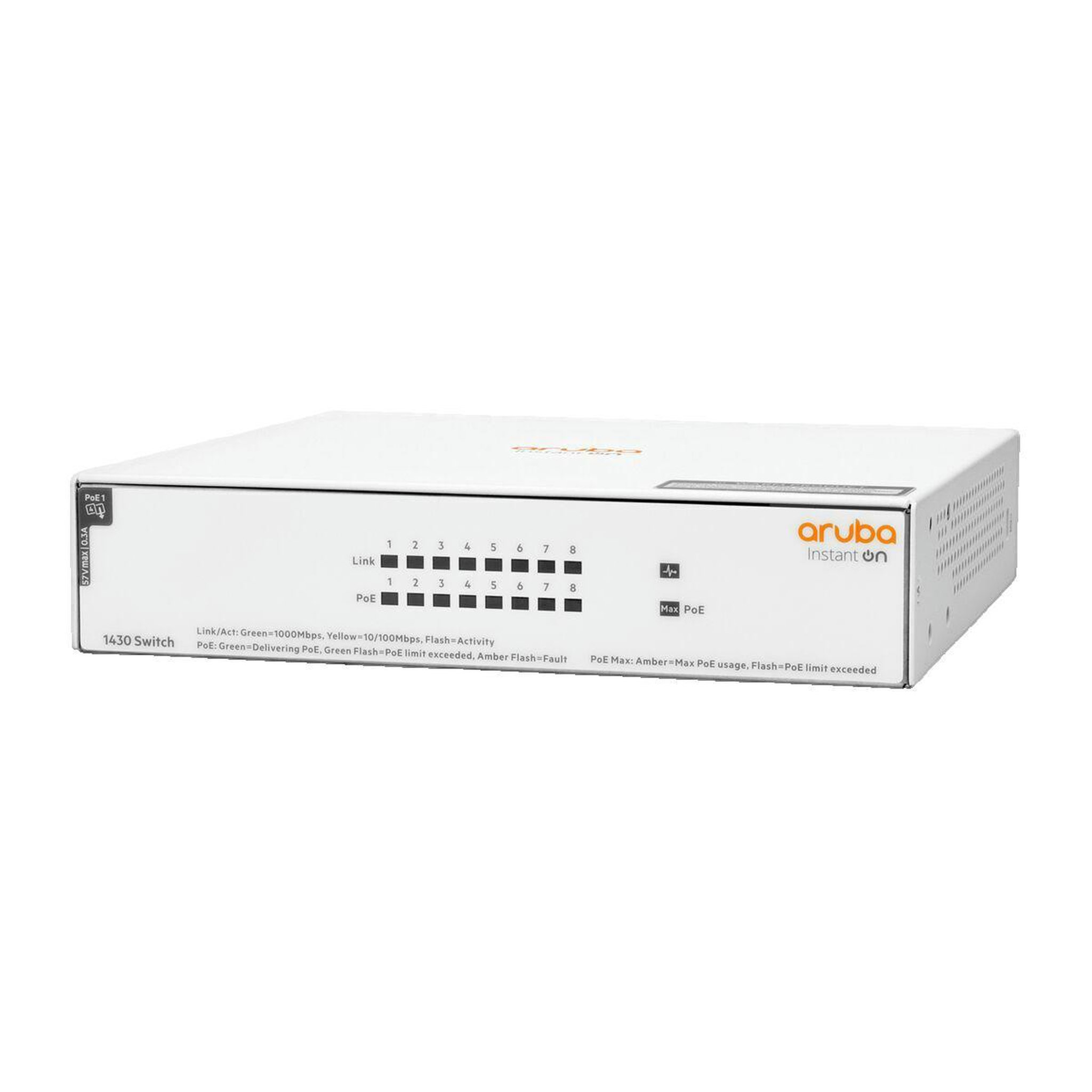 Voir la diapositive 3 : HPE Commutateur réseau HP HPE Aruba Instant On 1430 8 ports Ethernet 16 Gbit/s