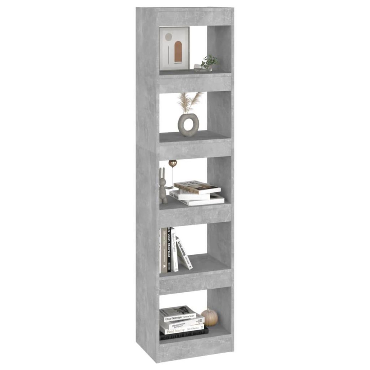 VIDAXL Bibliotheque/Separateur de piece Gris beton 40x30x166 cm