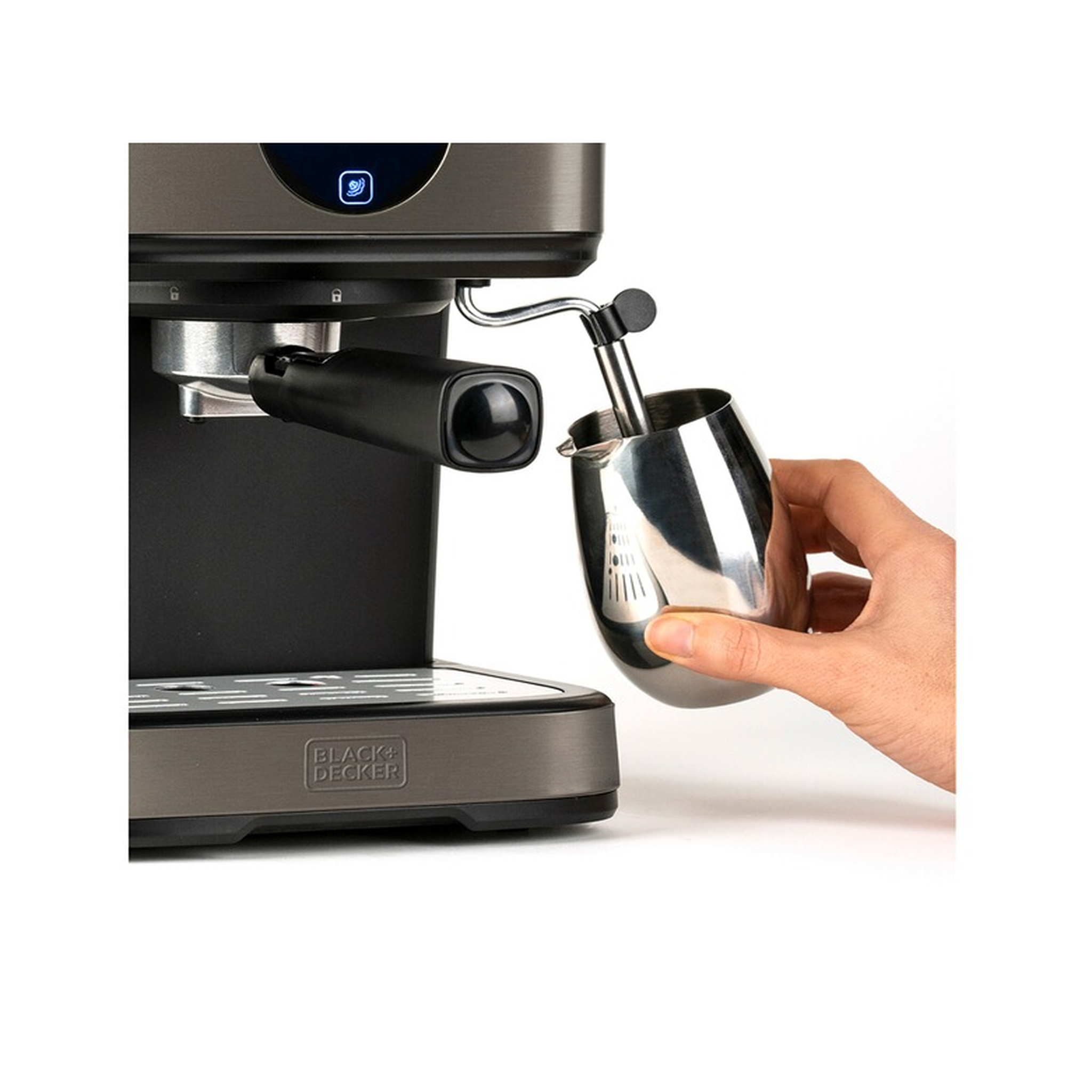 Voir la diapositive 5 : Black et Decker Machine à expresso 20 bars inox bronze - BXCO850E