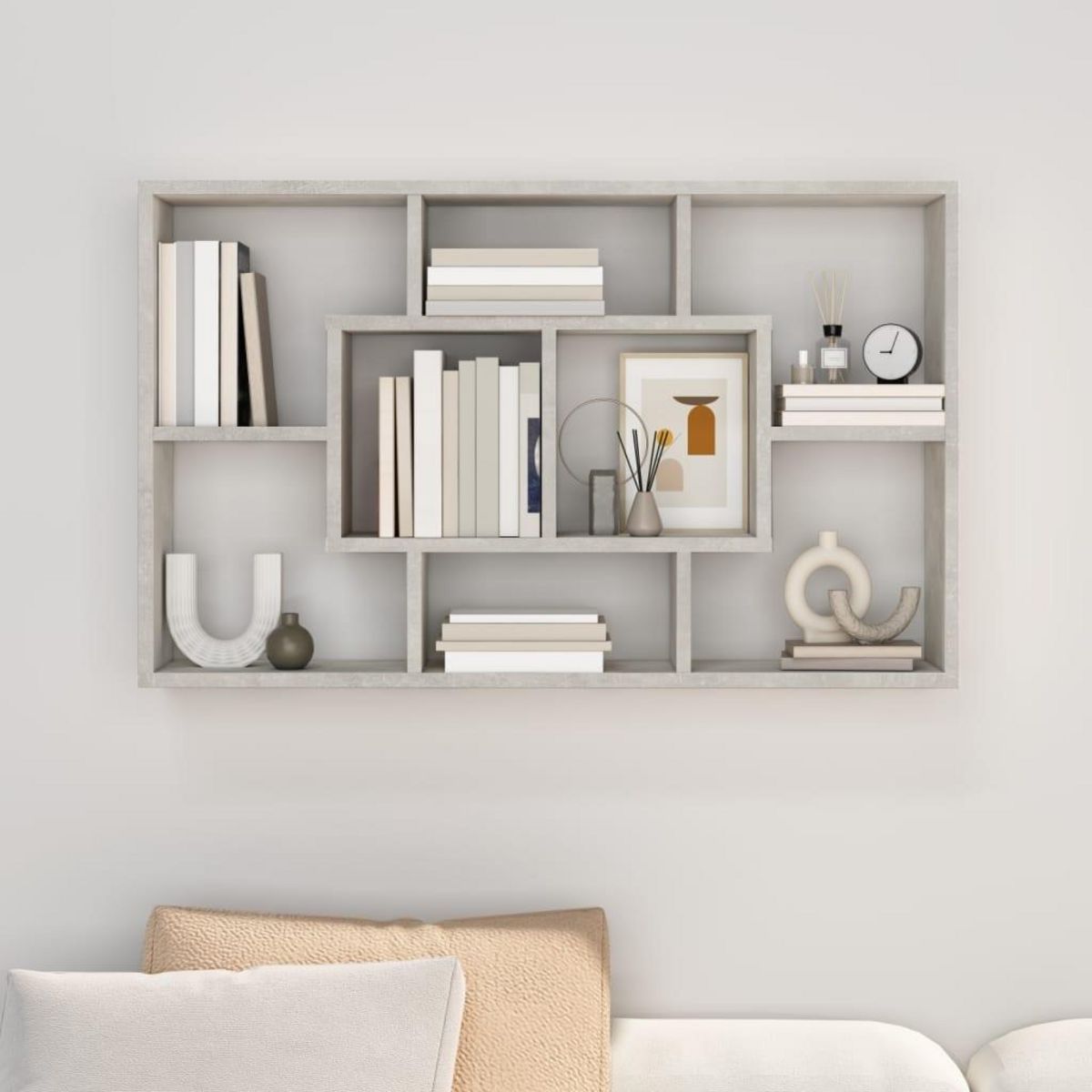 VIDAXL Etagere murale Gris beton 85x16x52,5 cm Bois d'ingenierie