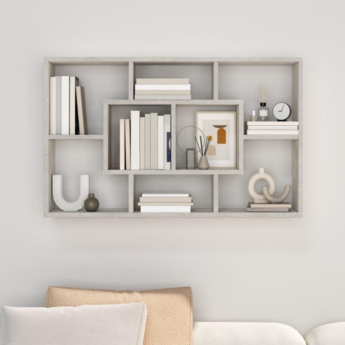VIDAXL Etagere murale Gris beton 85x16x52,5 cm Bois d'ingenierie