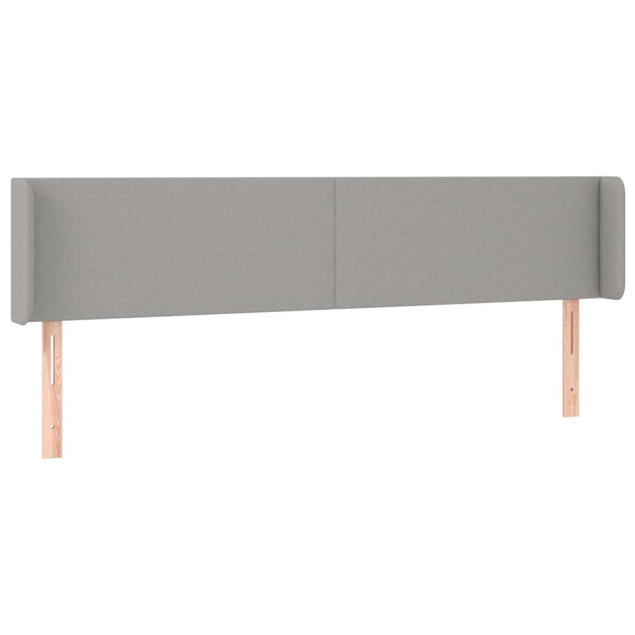 Voir la diapositive 2 : VIDAXL Tete de lit avec oreilles Gris clair 203x16x78/88 cm Tissu