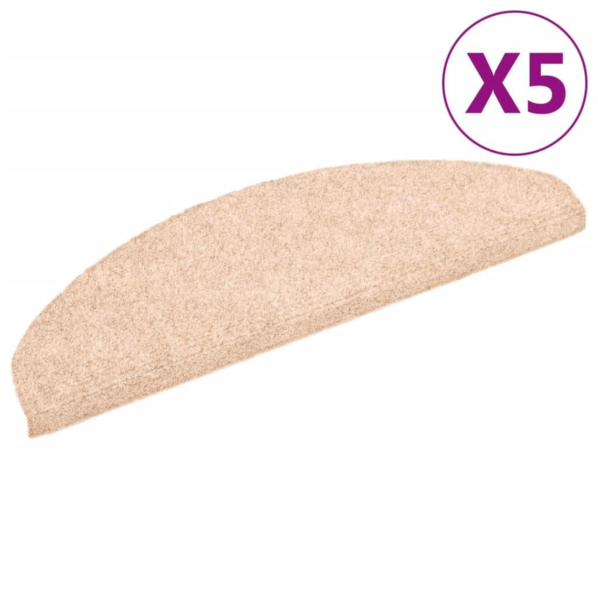 Voir la diapositive 2 : VIDAXL Tapis autoadhesifs de marches 5 pcs Marron 65x21x4cm Aiguillete