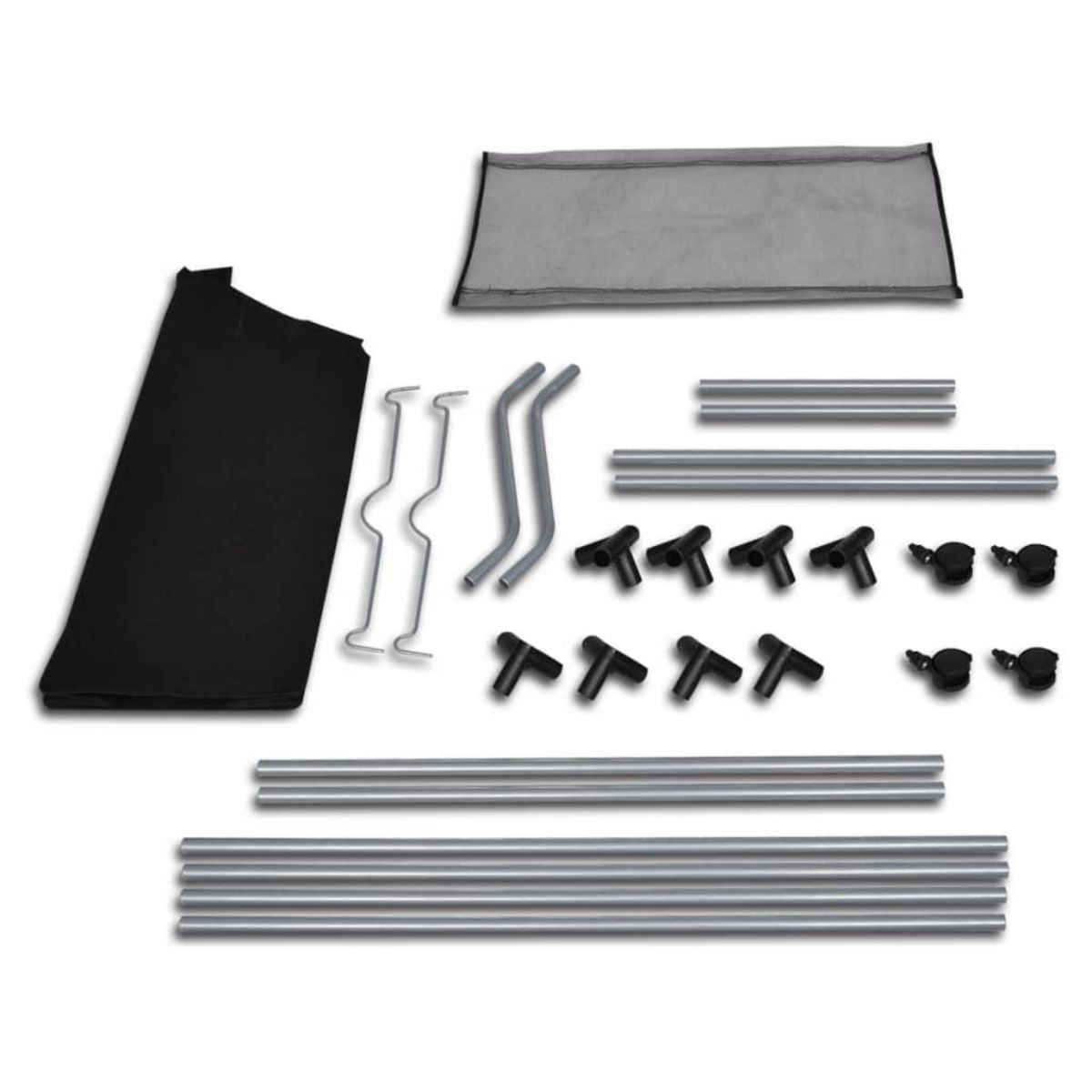 VIDAXL Trieuses a linge avec sacs 2 pcs Noir et Gris