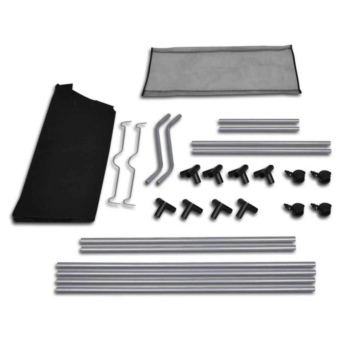 VIDAXL Trieuses a linge avec sacs 2 pcs Noir et Gris