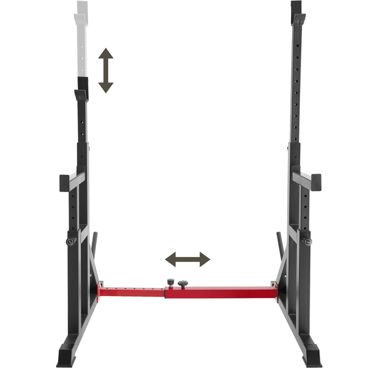 tectake Support de squat multifonction noir