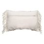 Voir la diapositive 5 : ATMOSPHERA Coussin Macramé rectangulaire 30x50cm Palm avec franges - Blanc Ivoire