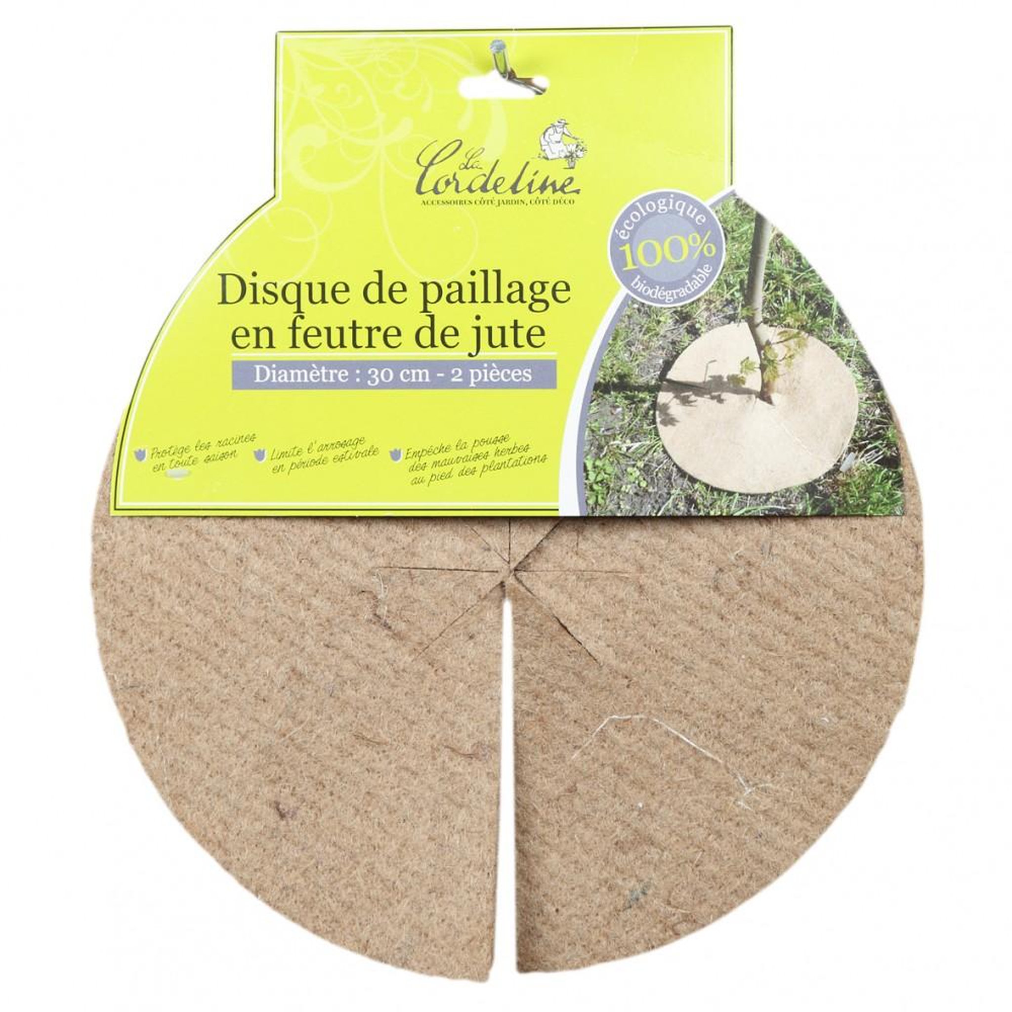 CENTRALE BRICO Disques de paillage, 700 g/m², 0.3 m