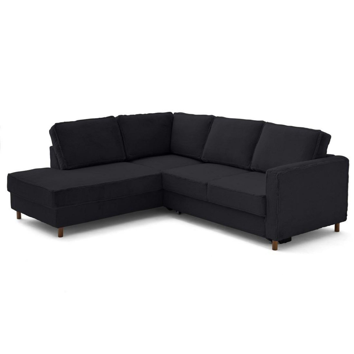 LISA DESIGN Jake - canapé d'angle gauche 5 places convertible en fausse fourrure