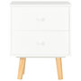 Voir la diapositive 4 : VIDAXL Tables de chevet 2 pcs Blanc 40 x 30 x 50 cm Pin massif