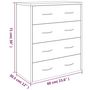 Voir la diapositive 6 : VIDAXL Buffet avec 4 tiroirs 60x30,5x71 cm Noir