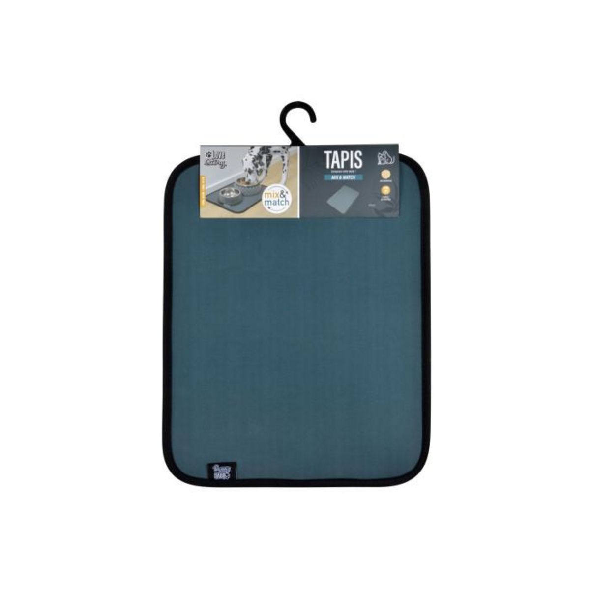 Paris Prix Tapis de Repas pour Chien & Chat  Antidérapant  45cm Anthracite