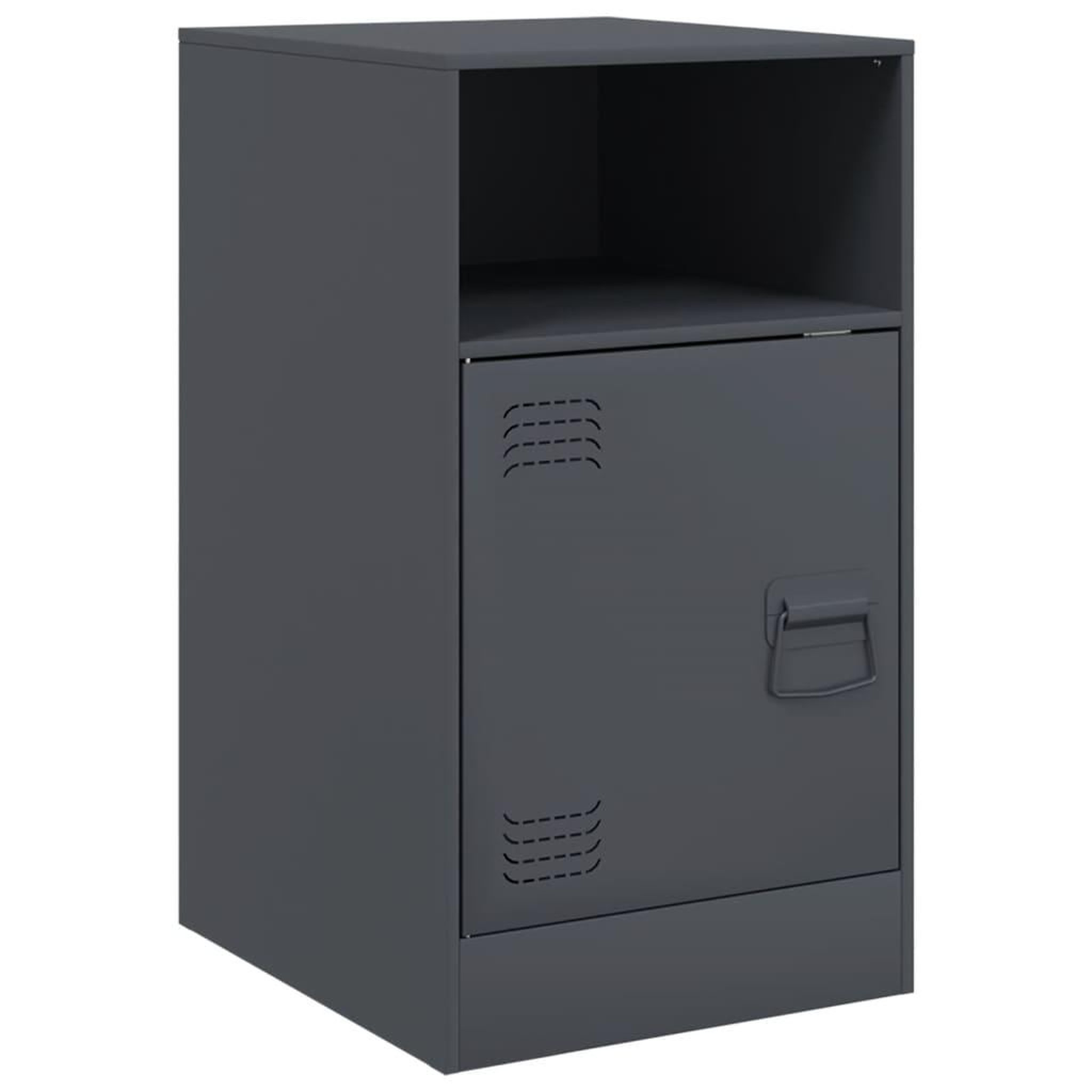 Voir la diapositive 2 : VIDAXL Table de chevet anthracite 34,5x39x62 cm acier