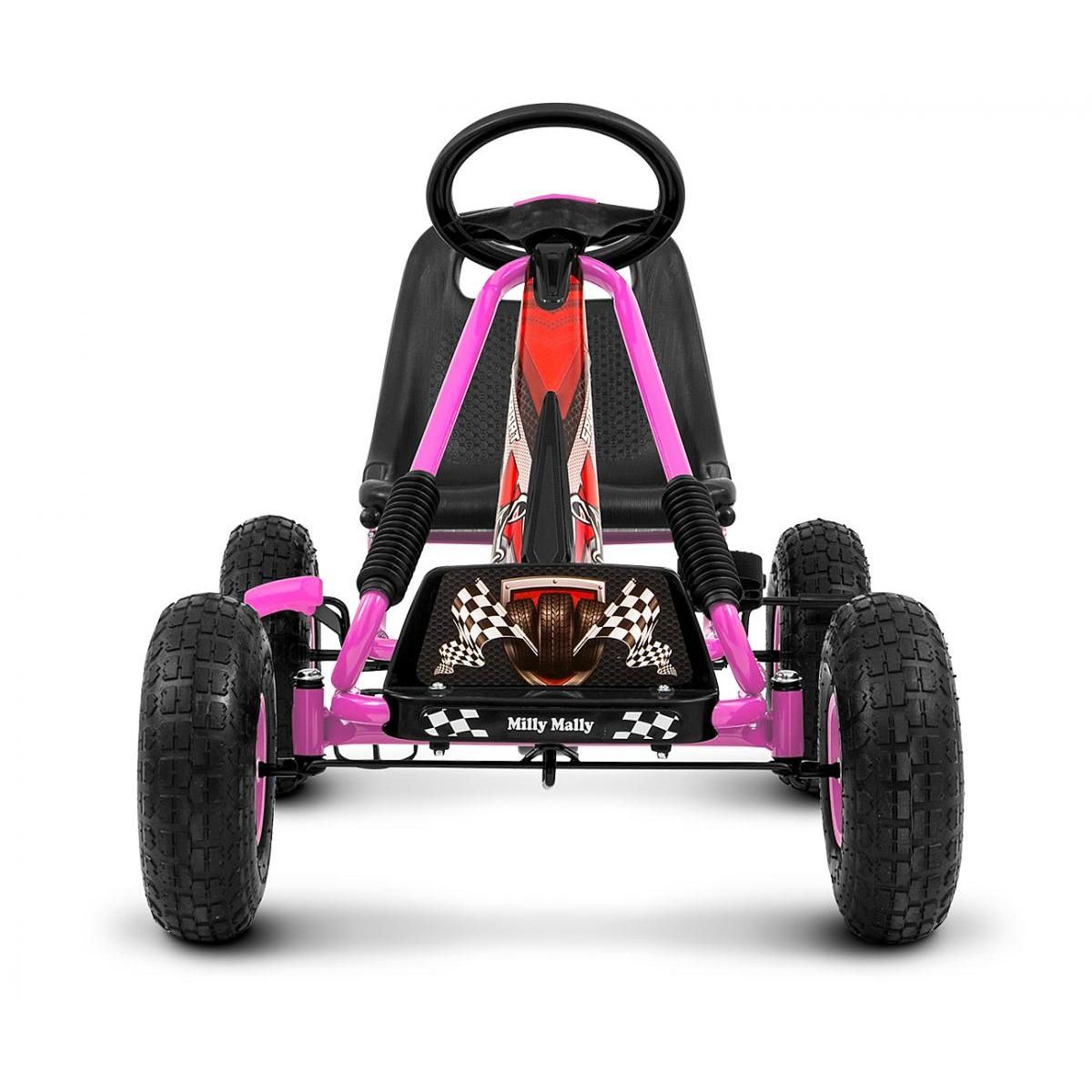 MILLY MALLY Kart à Pédales Thor en Rose pour Enfants - Expérience de Pilotage Sportif