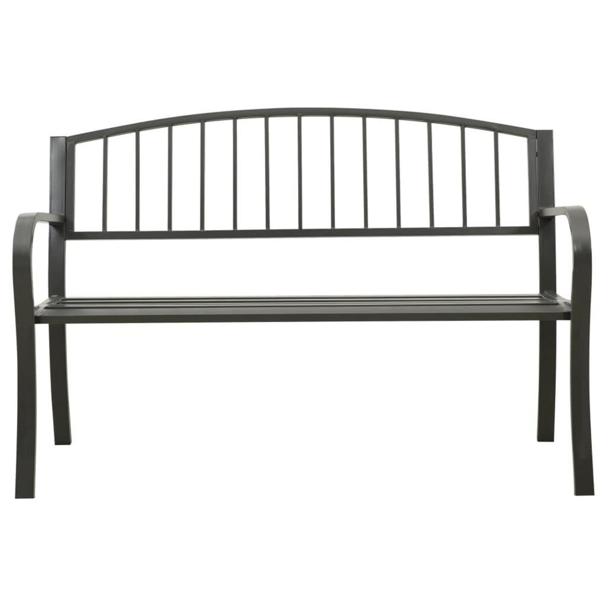 VIDAXL Banc de jardin 125 cm acier gris