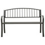 Voir la diapositive 2 : VIDAXL Banc de jardin 125 cm acier gris