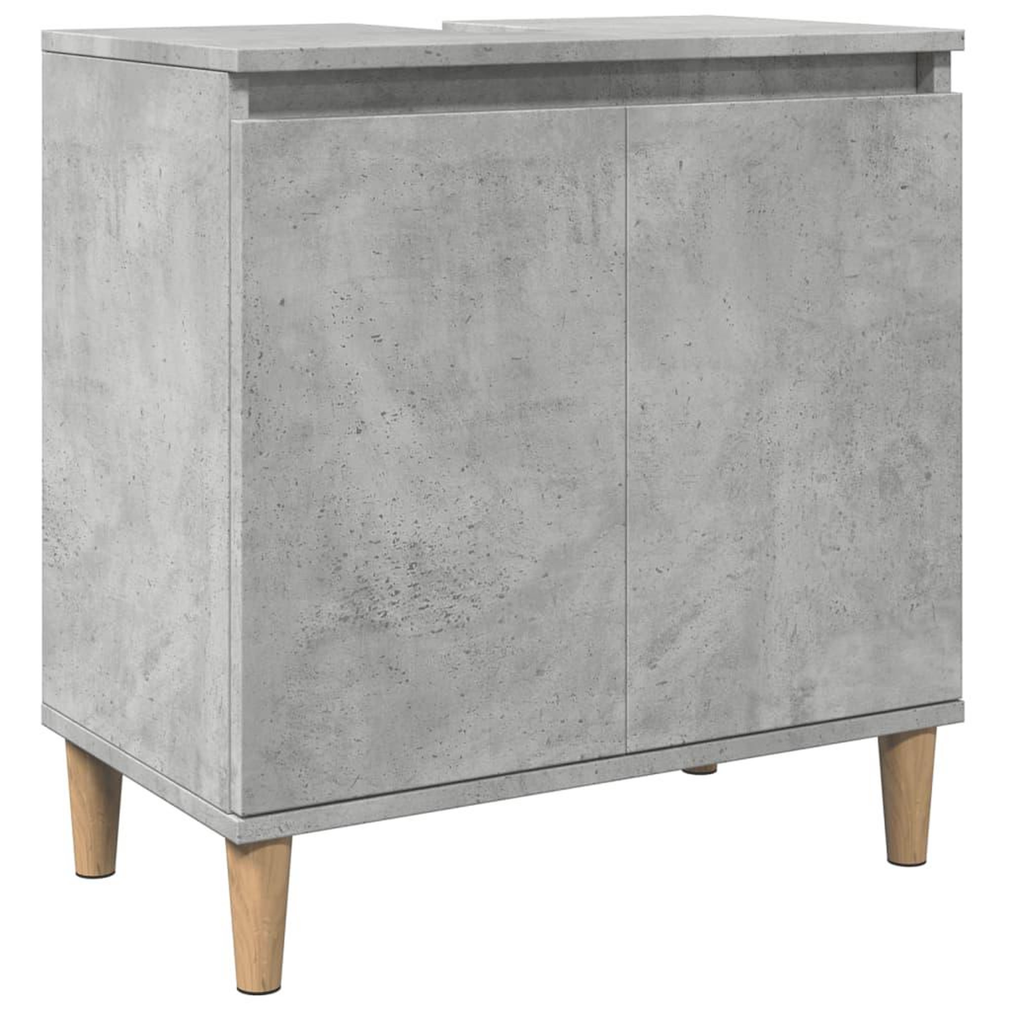 Voir la diapositive 2 : VIDAXL Meuble de lavabo gris beton 58x33x60 cm bois d'ingenierie