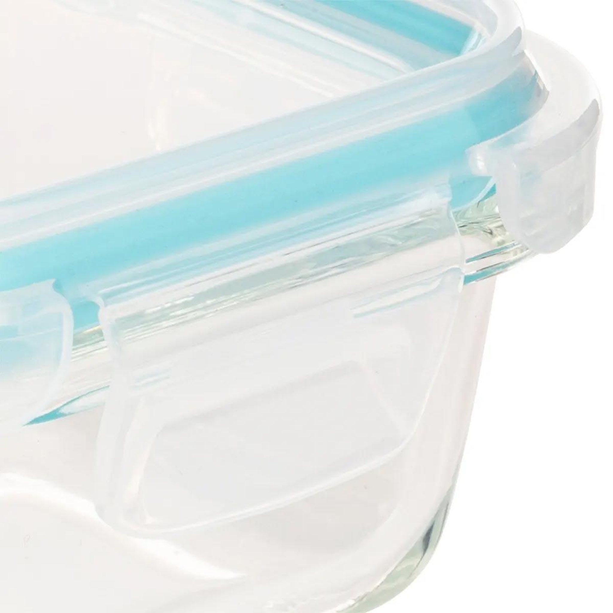 Voir la diapositive 5 : FIVE Lot de 3 boîtes de conservation carrées  clipeat  0,18l bleu
