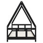 Voir la diapositive 4 : VIDAXL Cadre de lit pour enfants noir 90x200 cm bois de pin massif