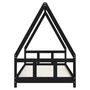 Voir la diapositive 4 : VIDAXL Cadre de lit pour enfants noir 90x200 cm bois de pin massif