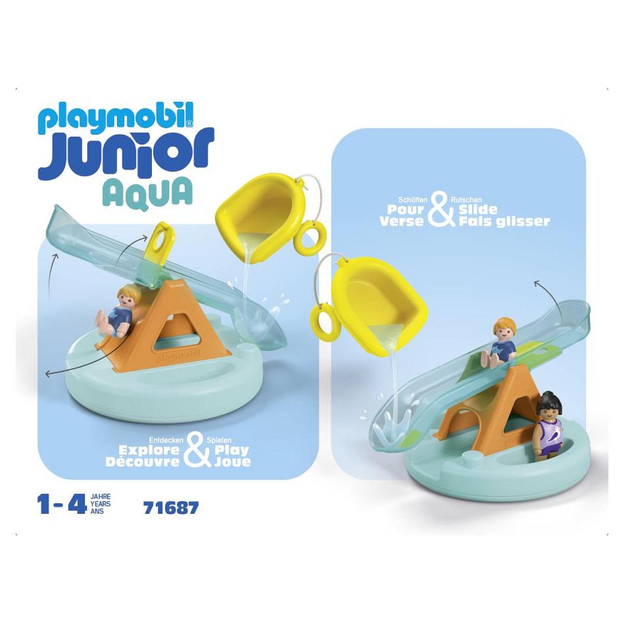 Voir la diapositive 2 : PLAYMOBIL 71687 - Ilôt avec toboggan aquatique